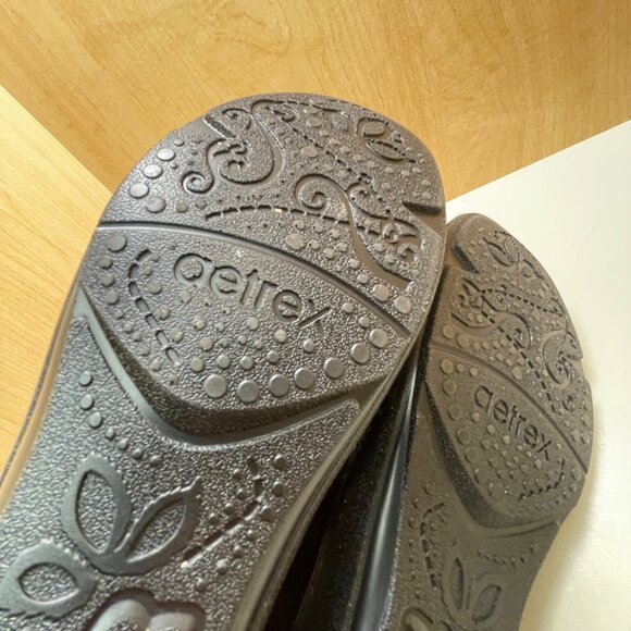 Aetrex Berries Black Mary Jane Shoes With Velcro Strap Womens Size 9 Lightweight - Picture 8 of 10